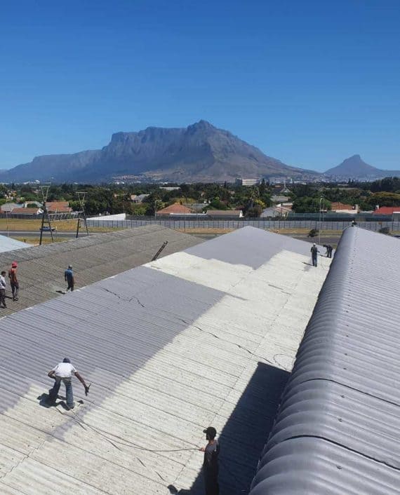 asbestos factory roof sealing encapsulation
